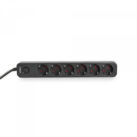 Изображение 4 Сетевой фильтр Videx Oncord с/з 6р 3м Switch Black (VF-PD63G-B) 6 розеток