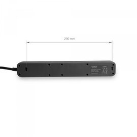 Изображение 6 Сетевой фильтр Videx Oncord с/з 6р 3м Switch Black (VF-PD63G-B) 6 розеток