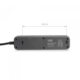 Изображение 6 Сетевой фильтр Videx Oncord с/з 3р 3м Switch Black (VF-PD33G-B) 3 розеток