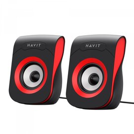 Зображення  Акустична система  Havit SK599 USB 6W Black/Red