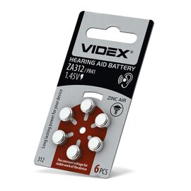 Изображение 2 Батарейка Videx ZA312 (PR41) 6шт (24218)