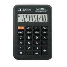 Изображение  Калькулятор Citizen 210 карманный карманный