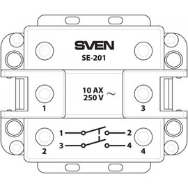 Зображення 2 Вимикач Sven Home SE-201 — 07100085 без підсвітки