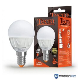 Зображення 2 LED лампочка Tecro PRO-G45-5W-3K-E14 на 95 лм/Вт