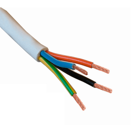 Изображение  Электрический кабель Одескабель ПВСн 3*0,6+1*0,6, White, 1м., Сечение кабеля: 0.6