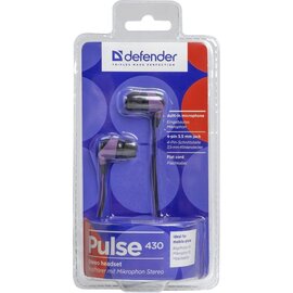 Изображение 2 Наушники Defender Pulse 430 Black/Purple &mdash; 63435 обычные