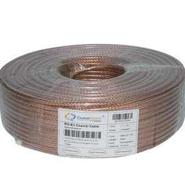 Зображення  Коаксіальний кабель CommSpace RG-6/TR/64%/CCS+CCA/100м, Метрів в бухті: 100м.