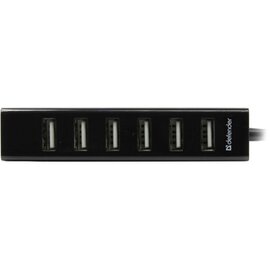 Изображение 2 USB Hub (хаб) Defender Quadro Swift 7-port USB2.0 Black - 83203