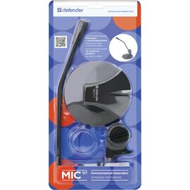 Зображення 4 Мікрофон Defender MIC-117 Black - 64117 для ПК/ноутбука