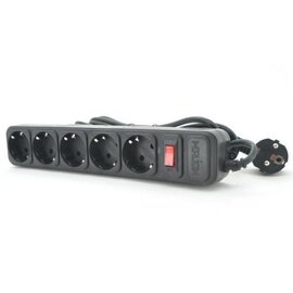 Изображение  Сетевой фильтр Merlion UPS B530 Black 5 розеток, Длина шнура: 3 м