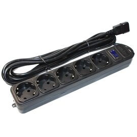 Изображение  Сетевой фильтр Merlion UPS B545 Black 5 розеток, Длина шнура: 4.5 м