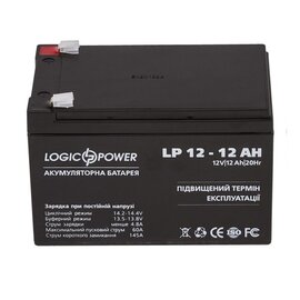 Зображення 2 Свинцево-кислотний акумулятор LogicPower LPM 12-12 AH, Ємність (Аг): 12 А&middot;год