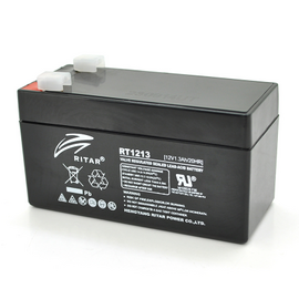 Изображение  Свинцово-кислотный аккумулятор Ritar RT1213, 12V 1.3Ah, Емкость (Ач): 1.3 Ач