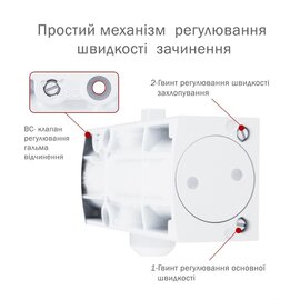 Зображення 3 Дотягувач Ryobi D-1200P(U) BC UNIV White до 1100 мм, Колір корпусу: білий