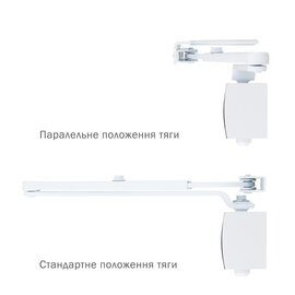 Изображение 4 Доводчик Ryobi D-1200P(U) UNIV White верхний, Цвет корпуса: белый