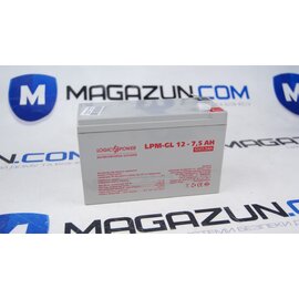 Зображення 2 Гелевий акумулятор LogicPower LPM-GL 12V 7.5AH (6562), Ємність (Аг): 7.5 А&middot;год