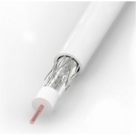 Зображення  Коаксіальний кабель FinMark F 660BVcu White 100m, Метрів в бухті: 100м.