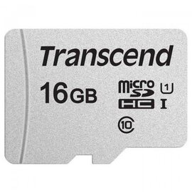 Изображение 2 Карта памяти Transcend 300S UHS-I microSDHC 16GB Class 10 + adapter SD - TS16GUSD300S-A, Объем памяти: 16 Гб