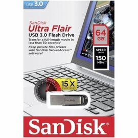 Зображення 5 USB флеш накопичувач SanDisk Ultra Flair 64GB USB 3.0 Grey - SDCZ73-064G-G46