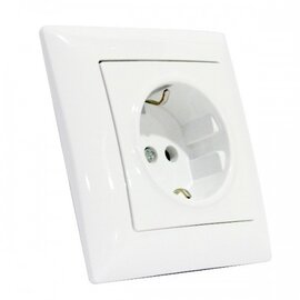 Зображення  Розетка Horoz Electric Tina 1 White &mdash; 112-005-0009 без кришки