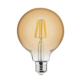 Зображення  Світлодіодна лампочка Horoz Electric Filament Rustic Globe-6 6W Е27 2200К&nbsp;540Lm з цоколем E27