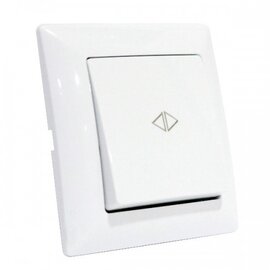 Зображення  Вимикач Horoz Electric Tina 1 White &mdash; 112-005-0017 одноклавішний-канальний