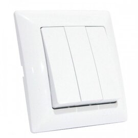 Зображення  Вимикач Horoz Electric Tina 3 White &mdash; 112-005-0020 без підсвітки