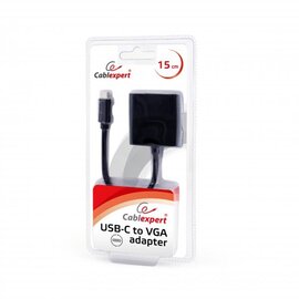 Зображення 2 Адаптер Cablexpert USB Type-C-VGA 0.15 м Black &mdash; AB-CM-VGAF-01