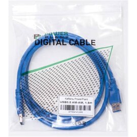 Зображення 3 Кабель PowerPlant USB3.0(AM)-USB3.0(AM), 1.5м, blue &mdash; KD00AS1228