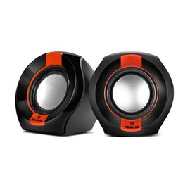 Зображення  Акустична система 2.0 REAL-EL S-50 Black/Red &mdash; EL121100008