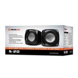 Зображення 2 Акустична система 2.0 REAL-EL S-20 Black &mdash; EL121100007