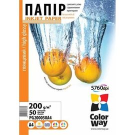 Изображение  Бумага ColorWay 200г/м2 A4 50л - PG200050A4