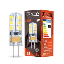 Зображення 2 LED лампочка Tecro TL-G4-2.5W-12V 2700K на 80 лм/Вт