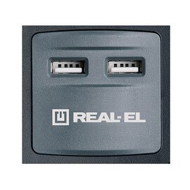 Изображение 2 Сетевой фильтр REAL-EL RS-8F USB CHARGE 3.0m Black 8 розеток