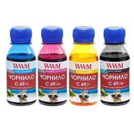 Изображение  Чернило для принтера WWM для Canon G1400/G2400/G3400 4х100г BP/C/M/Y - C49SET4-2