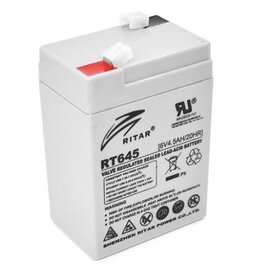 Изображение  Свинцово-кислотный аккумулятор Ritar RT645, 6V 4.5Ah, Емкость (Ач): 4.5 Ач