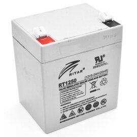 Изображение  Свинцово-кислотный аккумулятор Ritar RT1250, 12V 5.0Ah, Емкость (Ач): 5 Ач