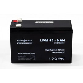 Изображение  Свинцово-кислотный аккумулятор LogicPower LPM 12-9.0 AH, Емкость (Ач): 9 Ач