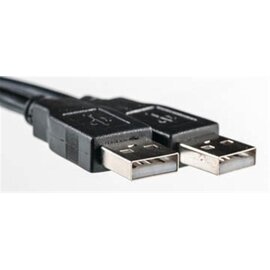 Зображення  Кабель PowerPlant USB2.0(AM)-USB2.0(AM), 0.5м, Black &mdash; KD00AS1213