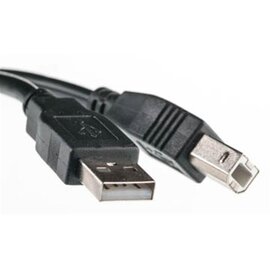Зображення  Кабель PowerPlant USB2.0(AM)-USB2.0(BM), 3м, Black, one ferrite &mdash; KD00AS1221