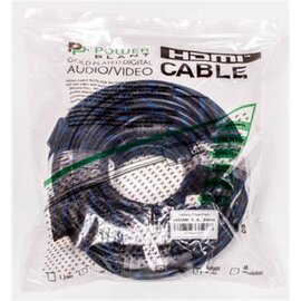 Изображение 3 Кабель мультимедийный PowerPlant HDMI-HDMI v1.4, 20м, Nylon, Double ferrites, Black &mdash; KD00AS1207