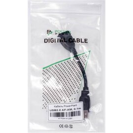 Зображення 3 Кабель PowerPlant USB2.0(AM)-USB2.0(AM), 0.1м, Black &mdash; KD00AS1209