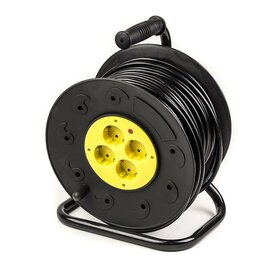 Зображення  Мережева котушка PowerPlant JY-2002/50 50м Black/Yellow &mdash; PPRA10M500S4