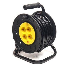 Зображення  Мережева котушка PowerPlant JY-2002/25 25м Black/Yellow &mdash; PPRA10M250S4