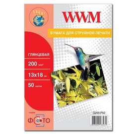 Изображение  Бумага WWM Photo 200г/м2 13х18см 50л - G200.P50