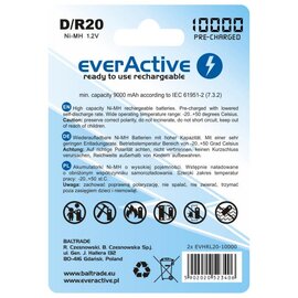 Изображение 2 Аккумулятор everActive D/HR20 10000mAh BL 2шт