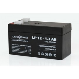 Изображение  Свинцово-кислотный аккумулятор LogicPower LPM 12-1.3 AH (4131), Емкость (Ач): 1.3 Ач