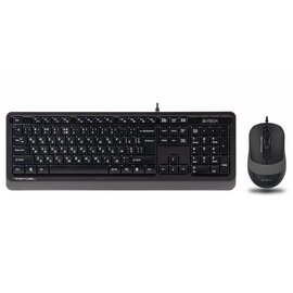 Зображення  Комплект мишка + клавіатура A4Tech F1010 USB Black/Grey