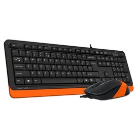 Зображення 2 Комплект мишка + клавіатура A4Tech F1010 USB Black/Orange