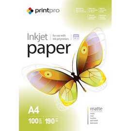 Изображение  Бумага PrintPro 190г/м2 A4 100л - PME190100A4
